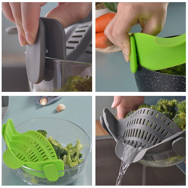 Kitchen Pot Strainer for Pots & Bowls with Clips – Slate House Concepts